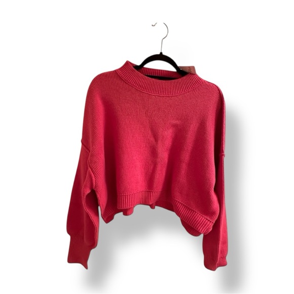 Free People Easy Street Crop Pullover, Mademoiselle pink - Picture 1 of 6
